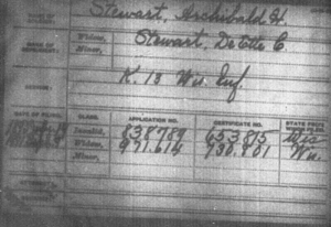 United States Index to General Pension Files:  Archibald Stewart