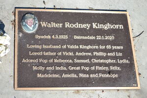 Memorial plaque: Walter Kinghorn