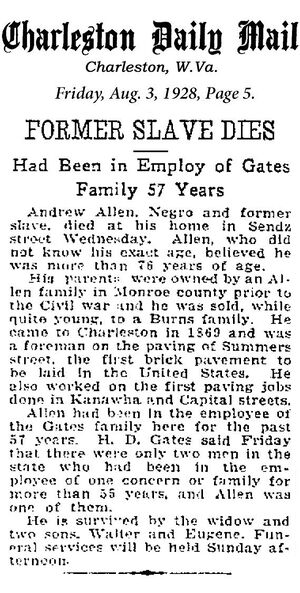 Obituary of Charles Andrew Allen