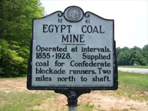 Egypt Coal Mine Highway marker