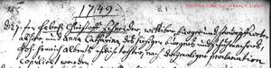 Marriage record of Christoff Schneider and Anna Katharina Albrecht