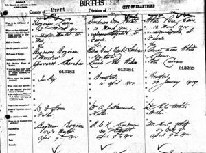 1912 Birth Record of Leo Bozoian
