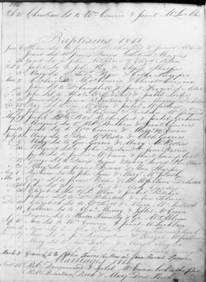 Baptism Record for John Campbell (1811)