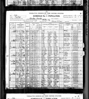 Lawrence Brumbaugh 1900 census