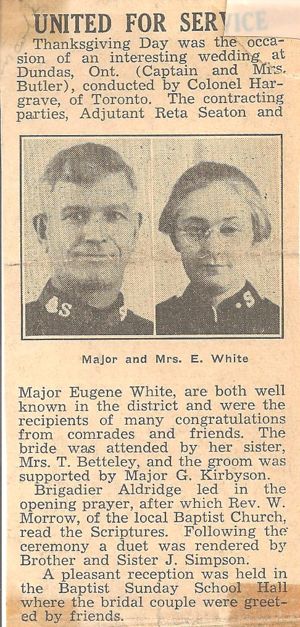 Reta Seaton and Eugene White's Wedding Announcement