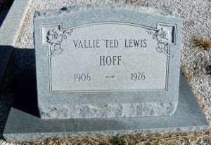 Vallie Hoff Grave