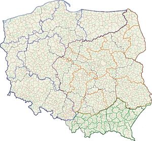 Bezirk borders within Kingdom of Galicia and Lodomeria
