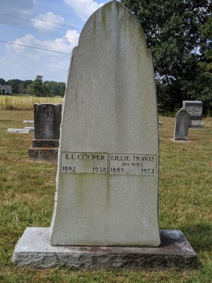 E.L. and Lillie Cooper Headstone