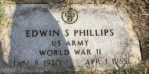 Edwin S Phillips's military headstone