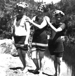 Bathers, relatives of Doris Robertson