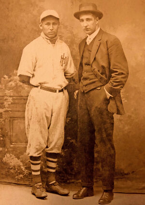 George Miner in his Baseball Uniform