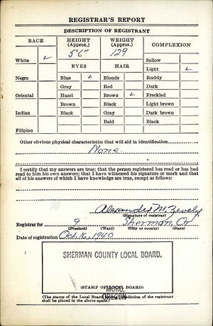 Howard T Cline - WWII Draft Registration (2)