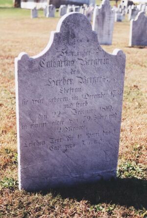 Catharine Bergerin tombstone