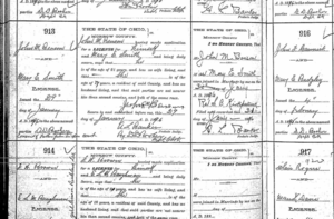 John and Mary's Marriage Cert.