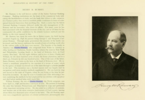 Charles Rumsey, Welsh Immigrant, in Descendant Biography