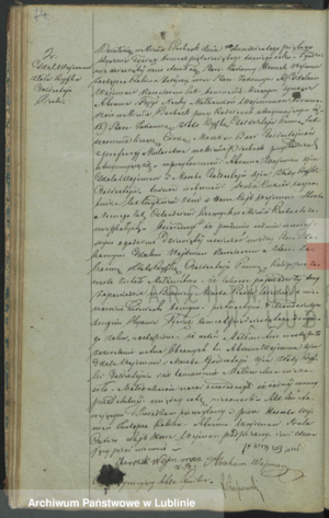 Marriage record of Gdala Wajsmann and Zlota Ryfka Goldszteyn