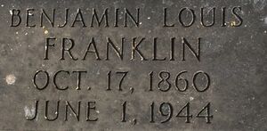 Benjamin Louis Franklin - photo courtesy of Janet Smith