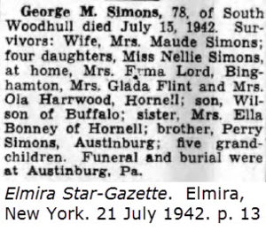 George Simons Obituary