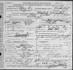 Death Certificate of his wife with his name on it.