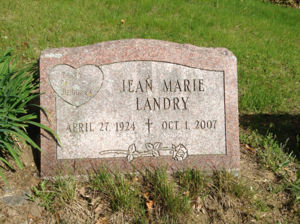 Jean Marie Landry Grave Marker