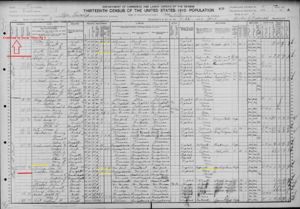 Myrtle Hackler & Rose Sterling + Oscar Tilton 1910 Census