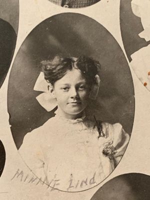 Minnie Lind as a young lady.