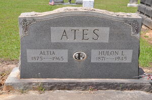 Altia & Hulon Ates - Headstone