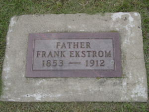 Frank Ekstrom Grave Marker