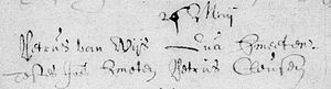Marriage registration Petrus op Wijs & Eva Smeeten, Broekhuizenvorst 26 May 1648.