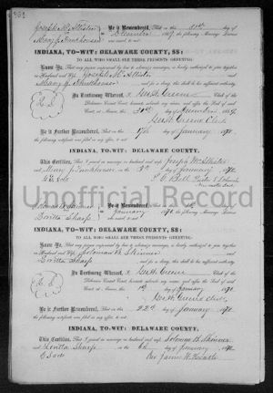 Marriage record