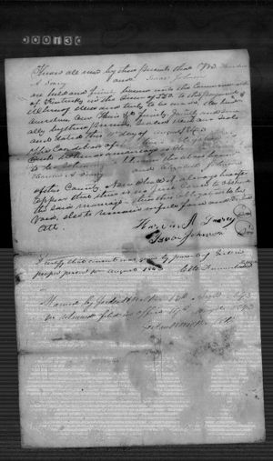 Marriage Certificate of Hardin Searcy and Elizabeth Johnson