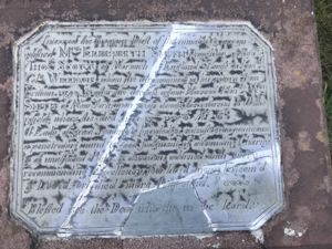 Gravestone table of Elizabeth Scott (Williams) Smith 2nd wife’s inscription