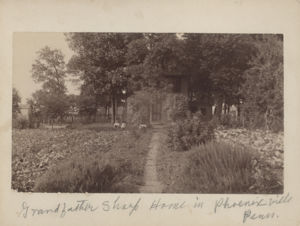 Farm home of Samuel and Hannah Sharp near Phoenixville PA circa 1870 to 1875