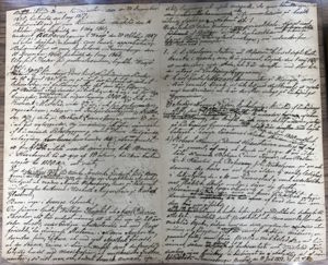Handwritten autobiography of Gustaf Barck, back side.