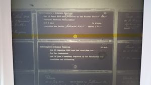 Photo of microfiche Death Records Johannes & Johannes Henricus Redelinghuis 1802