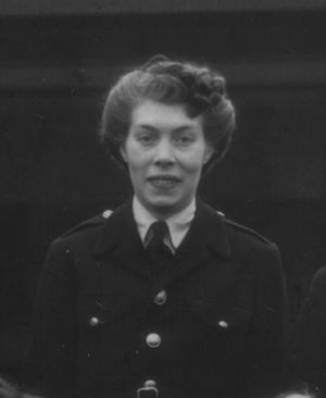 Doris Winton, in Fire Service uniform