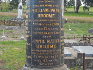 Annie Maria (Patterson) Broome &  William Paull Broome