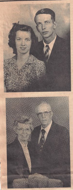 50th Anniversary Newspaper Photo of Harold and Helen Collings