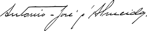 Signature of António José de Almeida