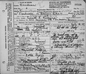 Everett Rodgers Death Certificate