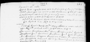Maryland Patent Records, Orginial, 1663-1664, AA, p. 353, Patent based on transportation of Brashier family in 1658