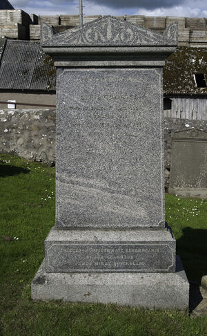 McRae headstone, St Brandon's Old Church cemetery, Boyndie, Scotland