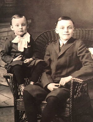 A young James 'Jim' with his older brother Stanley