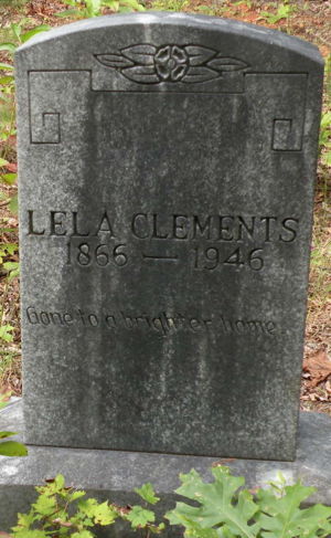 Lela Clements tombstone