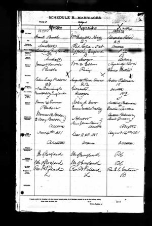 Marriage Register - SNOW, Augusta Flora & KING, William Frederick