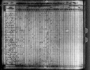 1840 census of Marsh Creek, McCreary, Kentucky w/ Daniel, Jackson, and Isham Strunk