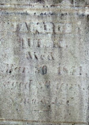 Jacobus Quick, IV gravestone