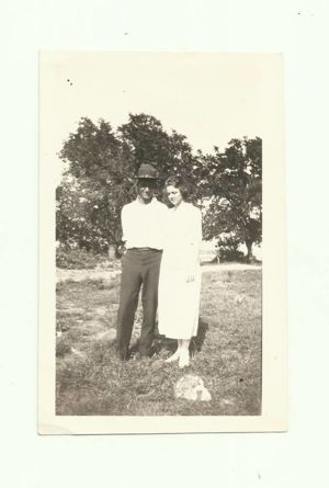 Grandma Fay (Wright) and Grandpa George James. 2 June 1920
