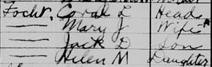 Coral L Focht household, 1930 US census