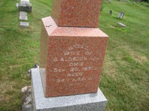 Nellie Gaines or Granger Aldrich 1836 gravestone